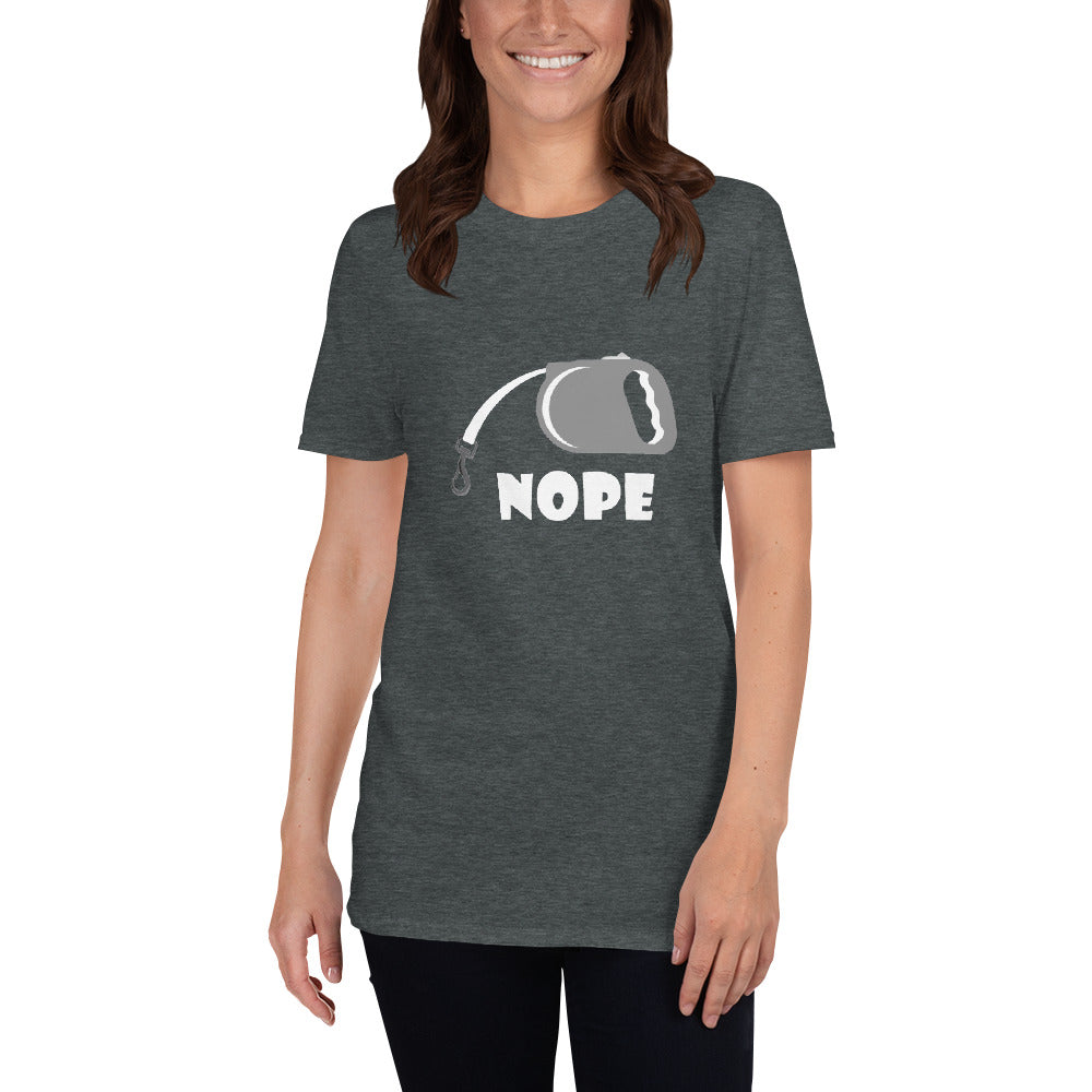 Nope Retractable Lead Short-Sleeve Unisex T-Shirt