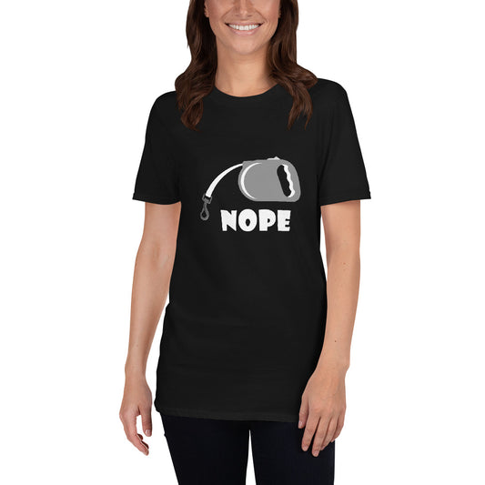 Nope Retractable Lead Short-Sleeve Unisex T-Shirt