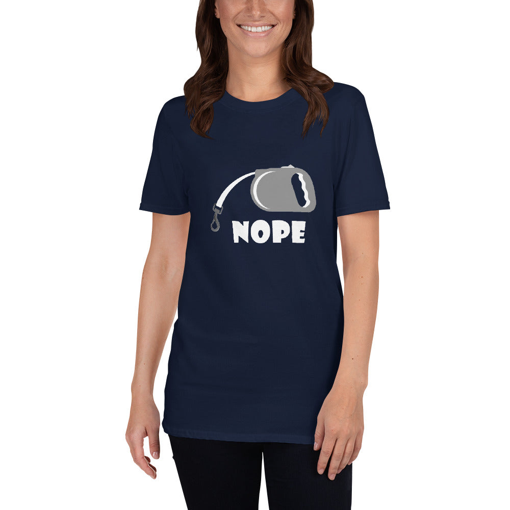 Nope Retractable Lead Short-Sleeve Unisex T-Shirt